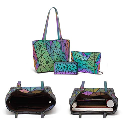 Image of Women Fashion Handbags Wallet Tote Bag Shoulder Bag Top Handle Satchel Purse Set 4pcs