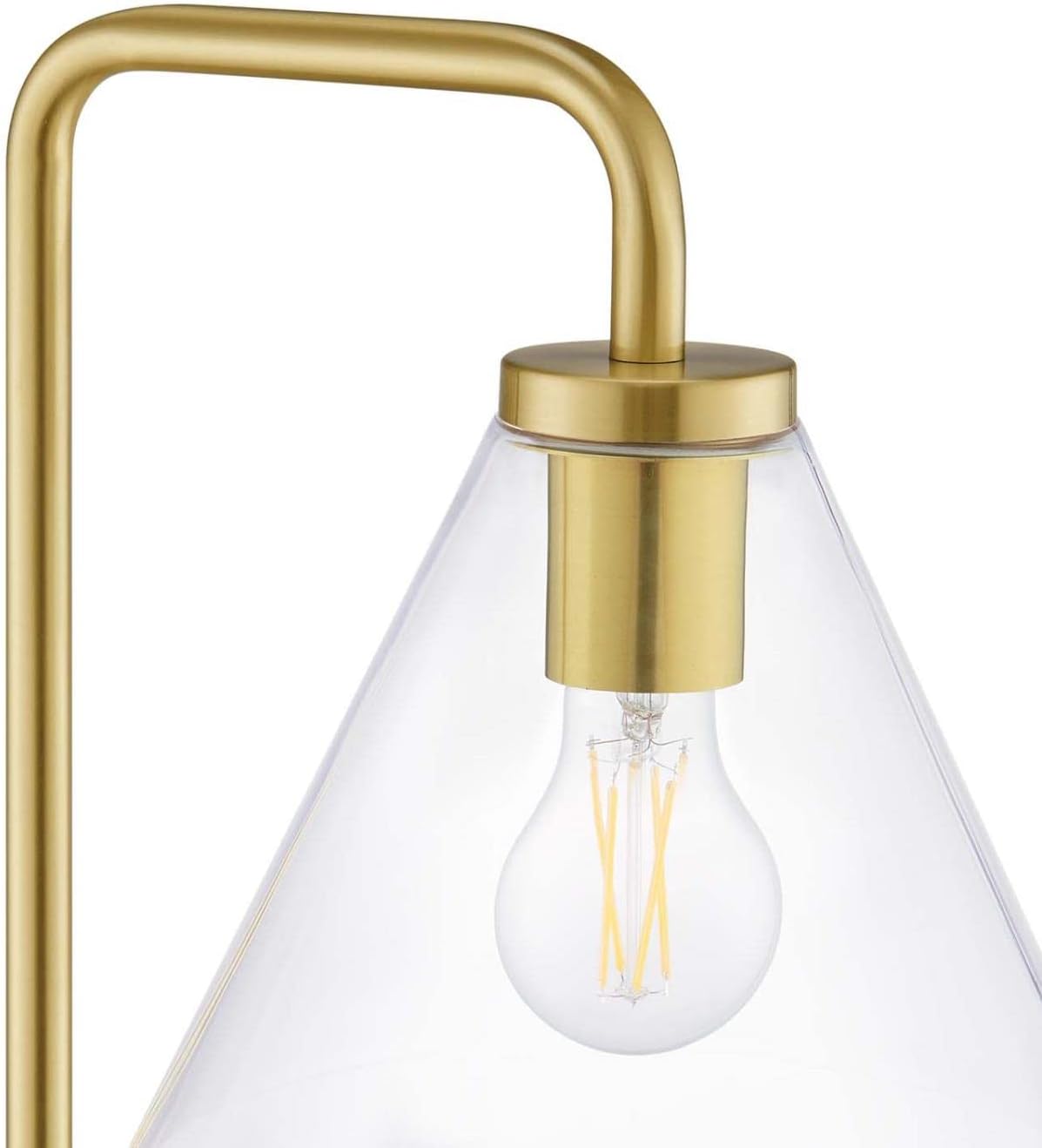 Modway Element 1-Light Modern Glass/Metal Floor Lamp in Satin Brass