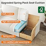 Vesgantti 70 inch Loveseat, Modern Comfy Couch with Deep Seat Cushions, Small Sofa Couches for Living Room, Apartment, Office, Small Spaces, Tool-Free Assembly, 70 Inch, Beige - Image 5