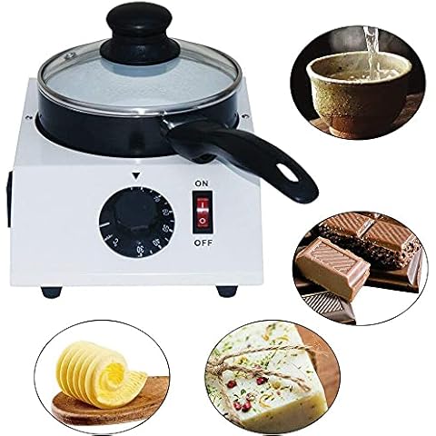RANZIX Schokoladenschmelzgerät Schokoladen Topf Butter milch Schmelztiegel Schmelzmaschine+Ceramic Melter Pot Cover