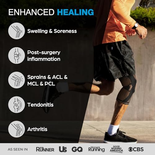 Image of NEENCA Professional Knee Brace for Pain Relief, Medical Knee Support with Patella Pad & Side Stabilizers, Compression Knee Sleeve for Meniscus Tear, ACL, Joint Pain, Runner, Workout (Copper, XXXL)