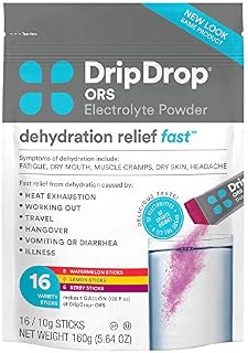 DripDrop ORS – Patented Electrolyte Powder for Dehydration Relief Fast - For Workout