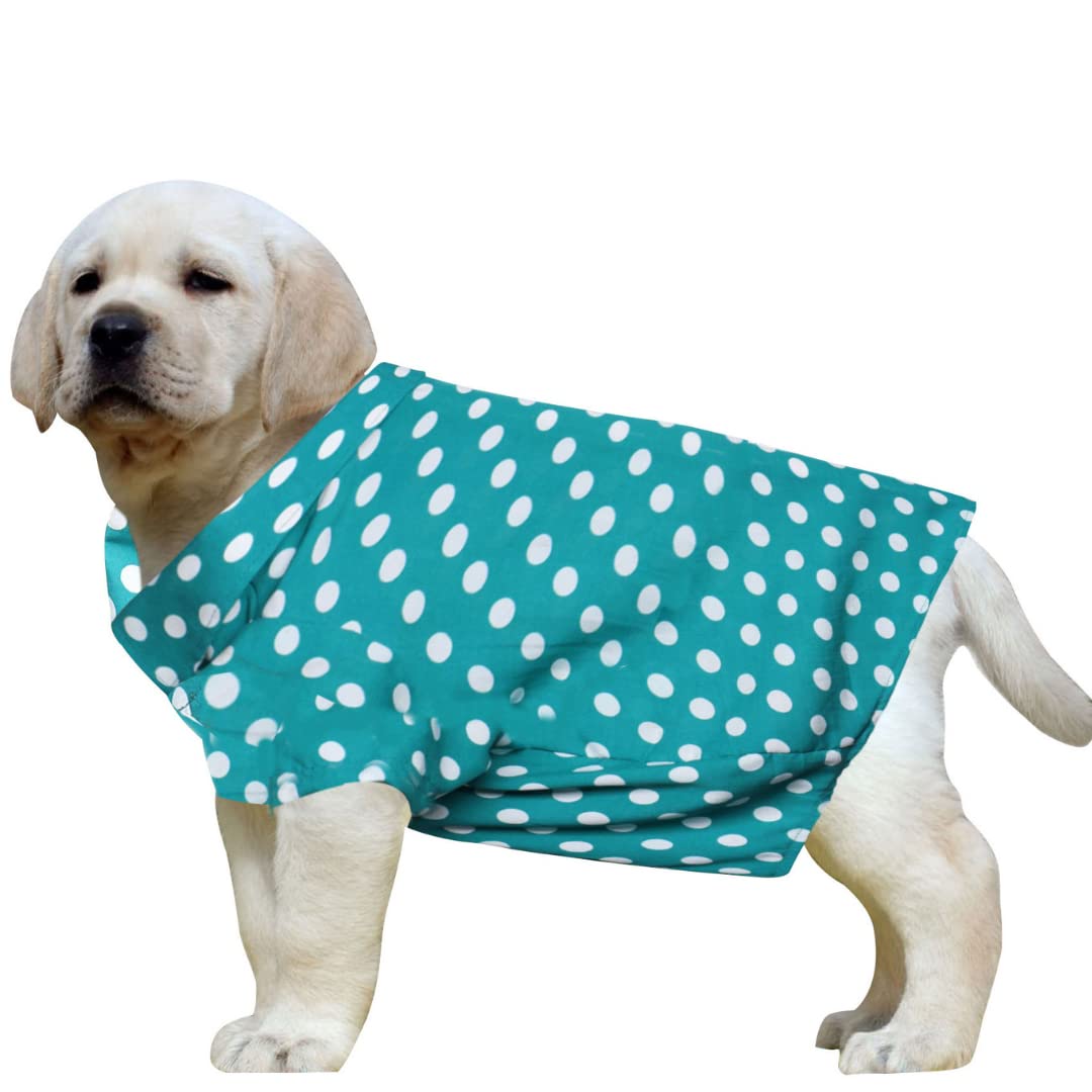 Western Era Super Soft Trendy Printed Shirt, Ultra Comfort Dog Apparel, Cotton Printed Breathable Basic Vest Dog Shirt, Cute Lightweight Thin Shirt for Your Furies (Medium - 18 inch) (Polka Sky Blue) (B0B6HJ622S) Amazon Price History, Amazon Price Tracker