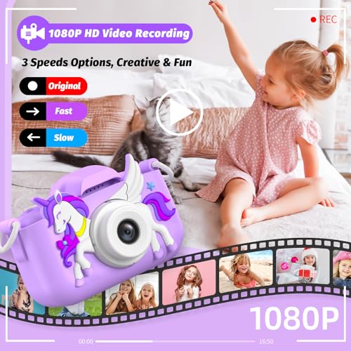 Image of Kids Camera Toy, masterbee Children Camera Toys for Kid Age 3-12, Christmas /Birthday Gifts for Girls, 1080P HD Video Kids Digital Camera, Gift for 3 4 5 6 7 8 9 10 11 12 Year Old Girl