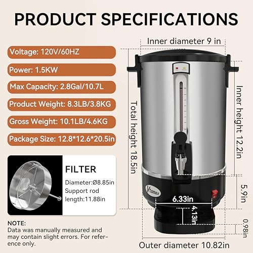 La Mejor Selección de Cafetera 100 Tazas los 5 más buscados. 8 Imagen adicional