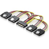 deleyCON 0,15m Adaptador de Alimentación S-ATA en Y - 1x Puerto