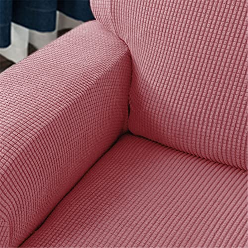Housse de fauteuil inclinable extensible rose 4 pièces pour protection de meuble complète
