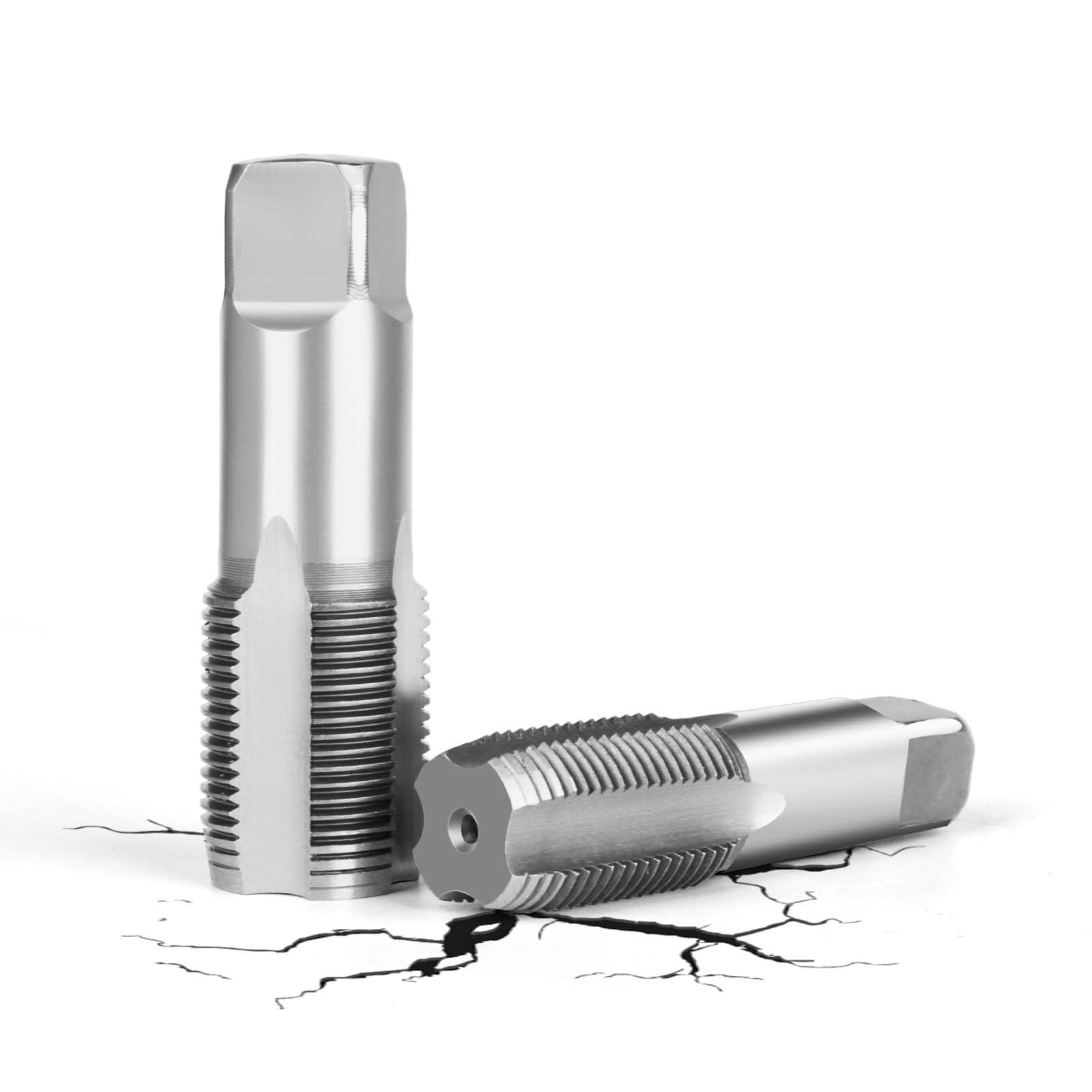 Lot de 5 tarauds à tube BSP 1/8", 1/4", 3/8", 1/2", 3/4" BSP avec boîte de rangement en acier au carbone pour filetage précis