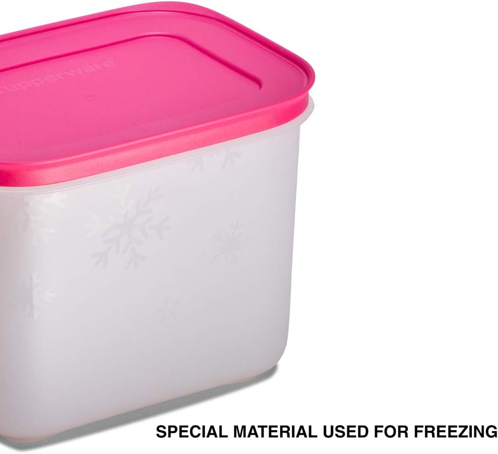 Tupperware Plastic Freezer Mates Gen II 1.1L 1pc (Pink, White) - Image 2