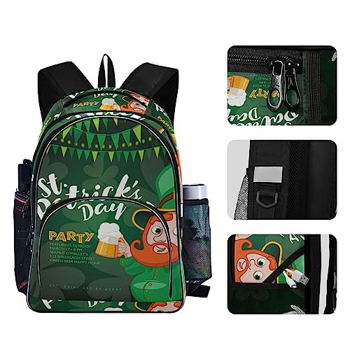 Sac à dos ordinateur portable avec sangle poitrine Saint Patrick