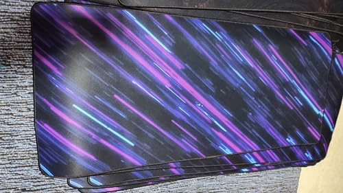 Image of Large Extended Long 700 x 300 mm Mouse Pad for Keyboard & Mouse | Water Resistant Anti Slip Surface Ideal for Office Home and Gaming Setup (Neon Rainbow -18)