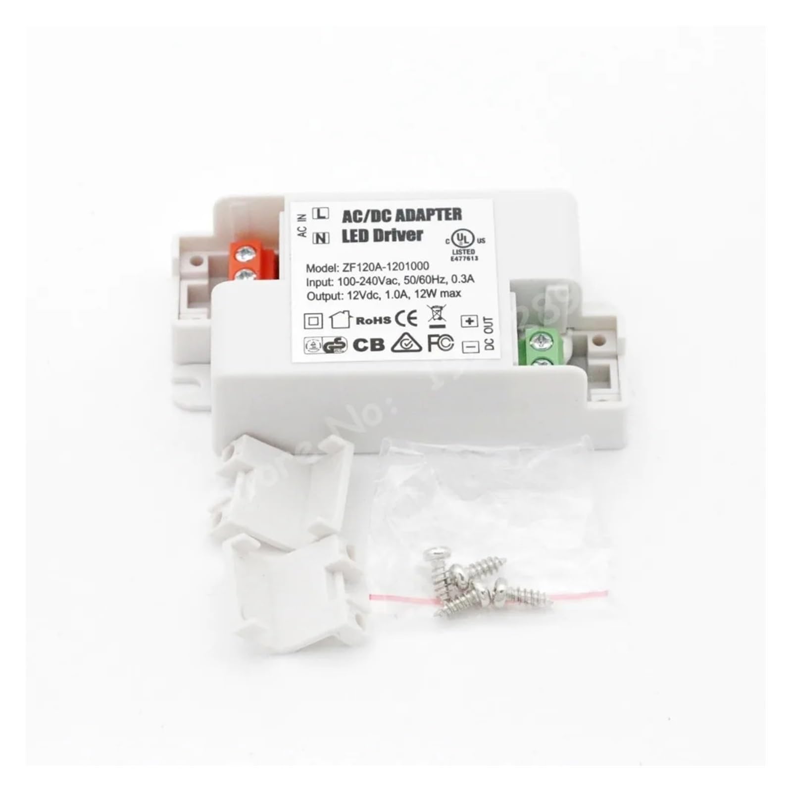 Pilote LED 12 W 1000 mA MR16 MR11 Adaptateur AC/DC Transformateur Entrée AC 100 V-240 V Sortie DC 12 V Convient for les spots LED et les bandes lumineuses LED.