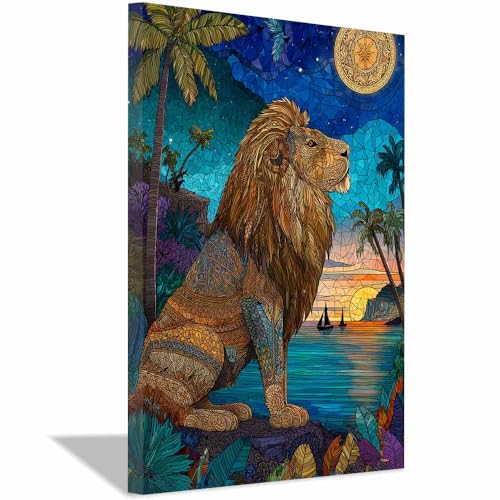 Tableaux muraux lions en verre CUDAOO pour sublimer la deco de votre salon ou chambre