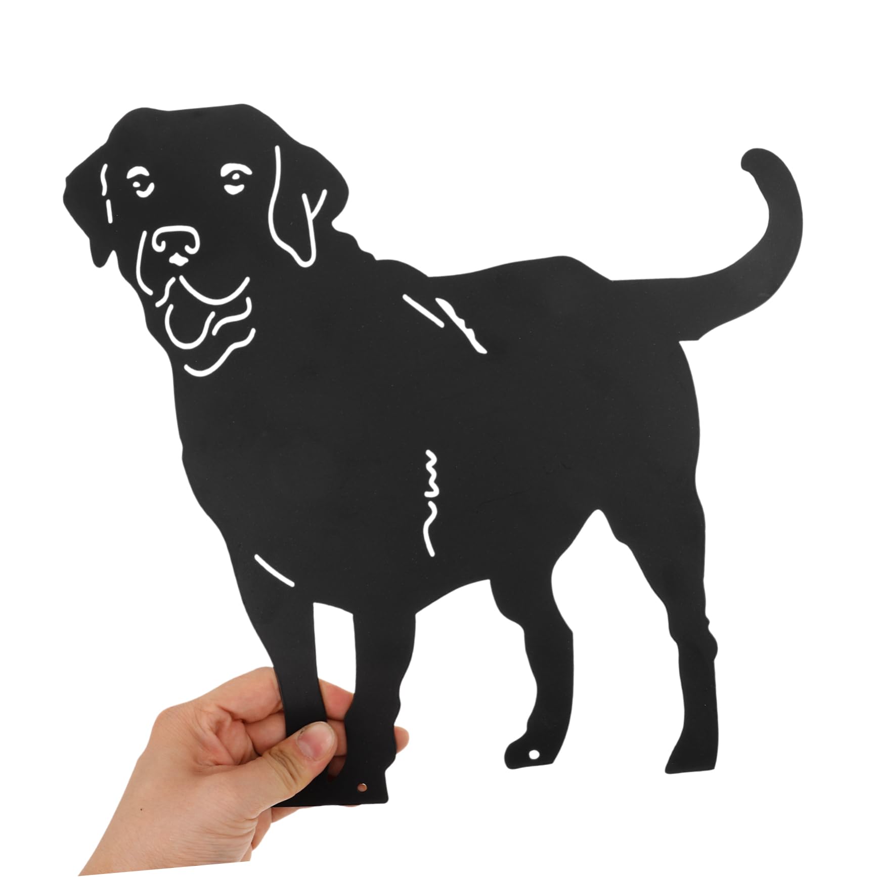 Labrador Hundepfahl Gartenpfahl aus Eisen Schwarzer Dekorativer Robust und Bruchfest Gartendeko für Hof und Rasen für Draußen