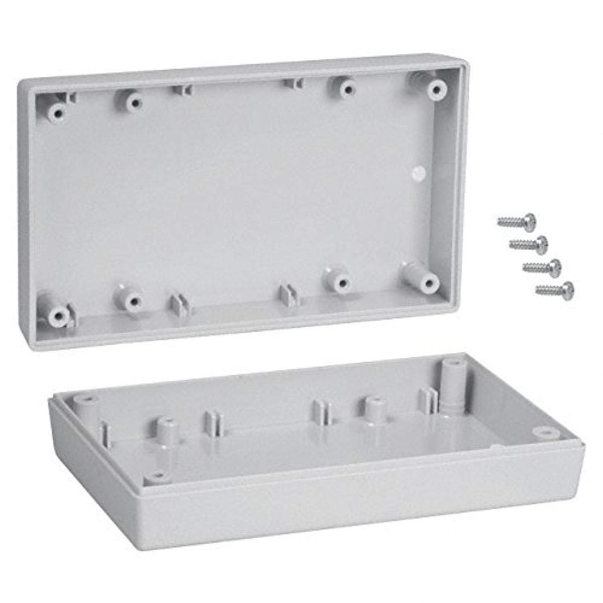 Serpac 151 ABS Plastic Enclosure, 5-5/8" Length x 3-1/4" Width x 1-1/2" Height, Gray