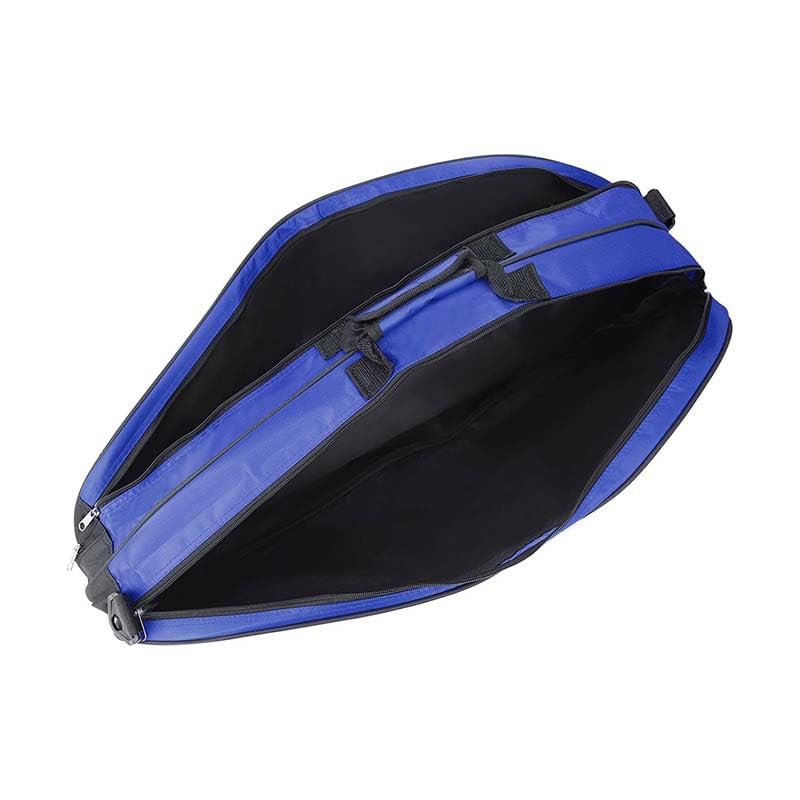 Sac de Raquette Badminton Organiseur 3-6 Raquettes,Etanche Sac de Transport Tennis Portable avec Stockage de Chaussure/Vêtement Sac à Bandoulière Grande Capacité Sacoche Rangement (Bleu