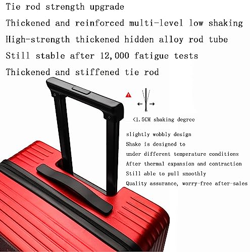 20-inch Adult Suitcase, Large-Capacity Fashion Trolley Case with Universal Wheels, Reasonable Partition, Suitcase, Suitable for Going Out (red)4