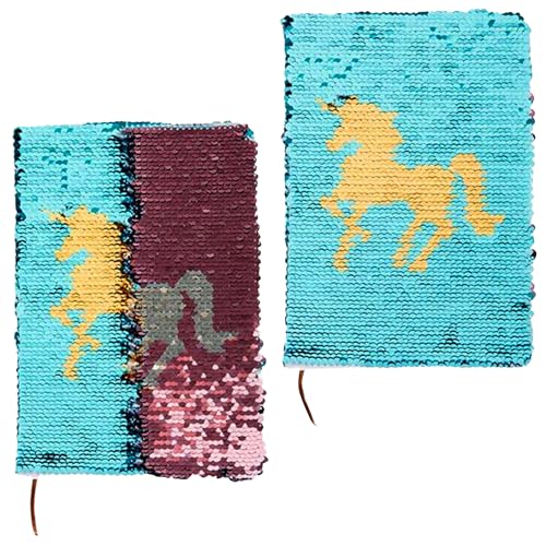 Forest & Twelfth Kids Unicorn Flip Sequin Journal – Magic Reversible Sequin A5 Notebook for Kids, Girls and Boys – Ideal for Note Taking, Journaling, Sketching Makes a Lovely Gift
