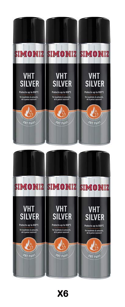 Simoniz Silver VHT Paint 6x 500ml