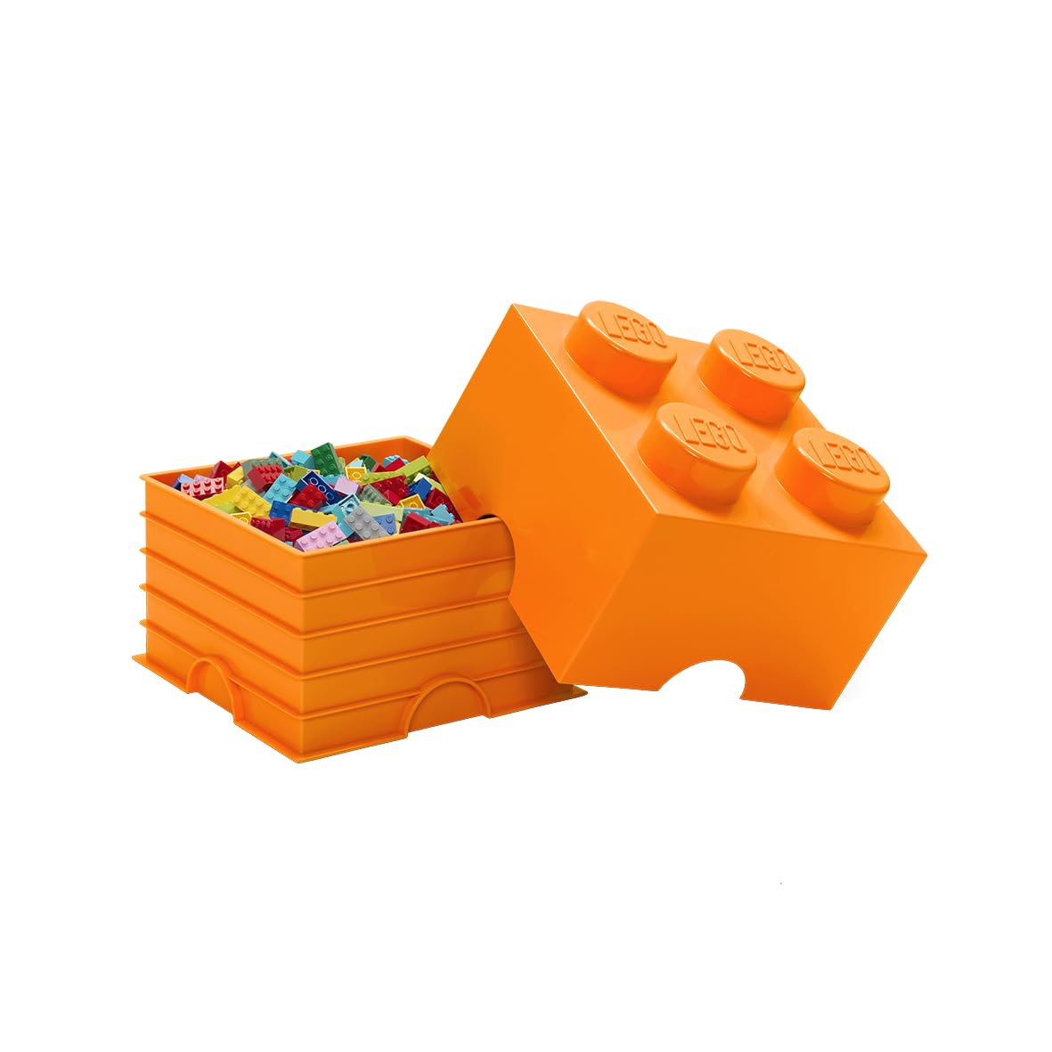 Room Copenhagen RC40031760 Lego Storage Brick 4er, orange, 18 x 25 x cm