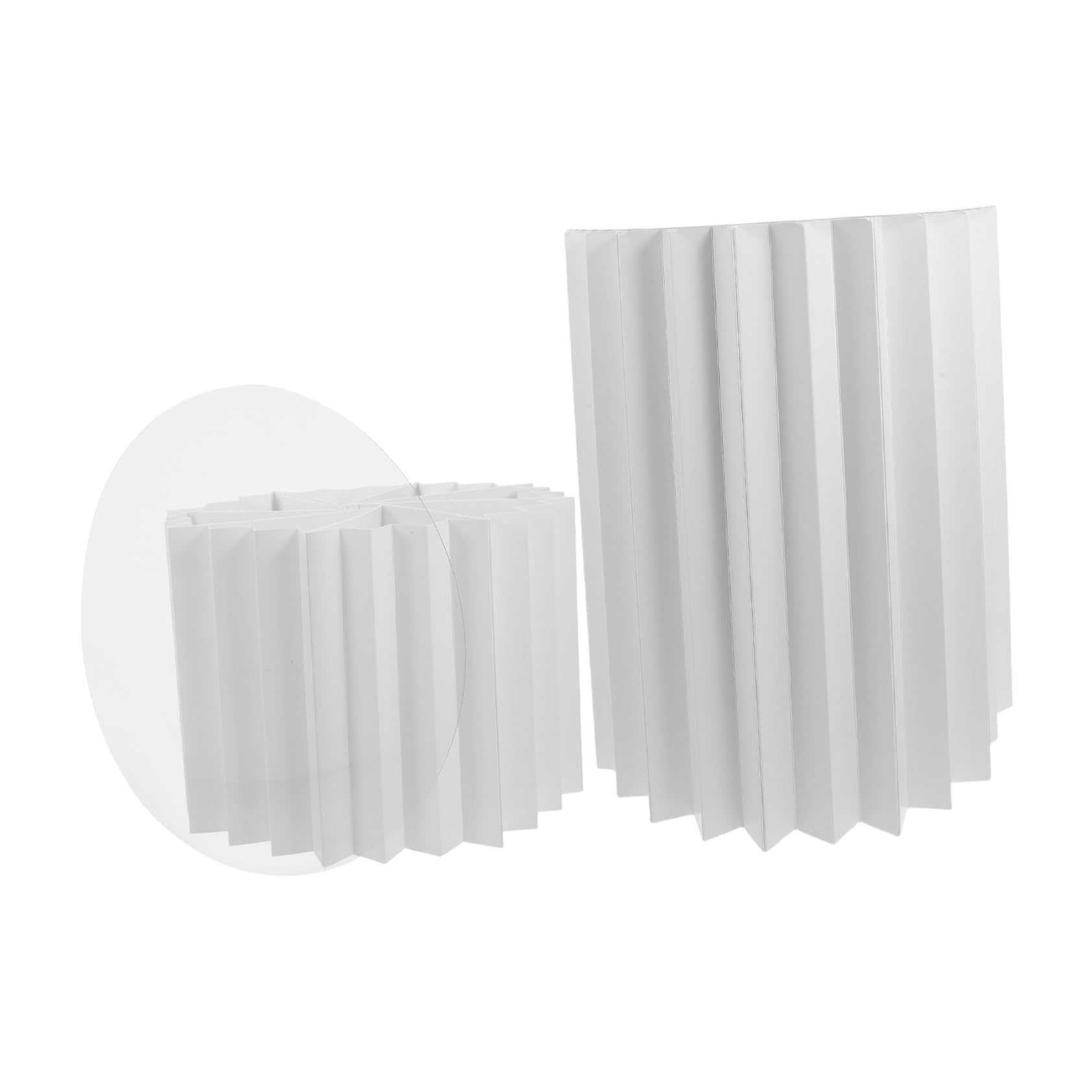 GALPADA 2 Piezas Soportes para Tartas Plegables con Columnas Romanas de Cartón Estantes Cilíndricos para Buffet Exhibidores Versátiles para Bodas y Fiestas de con Tablero Diseño