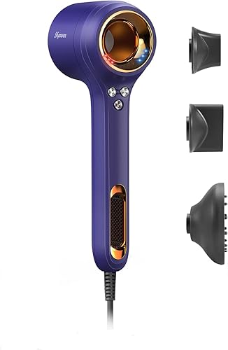 SKANWEN Secador de pelo, secador de pelo iónico con motor sin escobillas de alta velocidad para secado rápido, secador de pelo de bajo ruido con