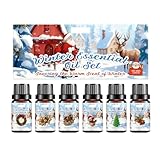 Winterzeit Ätherische Öle Set, 6 x 10 ml Aromatherapie Ätherische Öle für Diffuser, Diffuser...