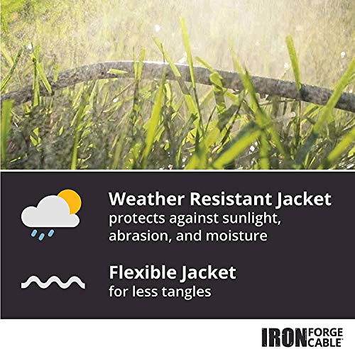 Iron Forge Cable 2 Pack Of 10 Ft Heavy Duty Extension Cord Outdoor, 12 Gauge Extension Cord 10 Ft 3 Prong, 12/3 Black Extension Cable For Major Appliances, Us Veteran Owned #TOP4