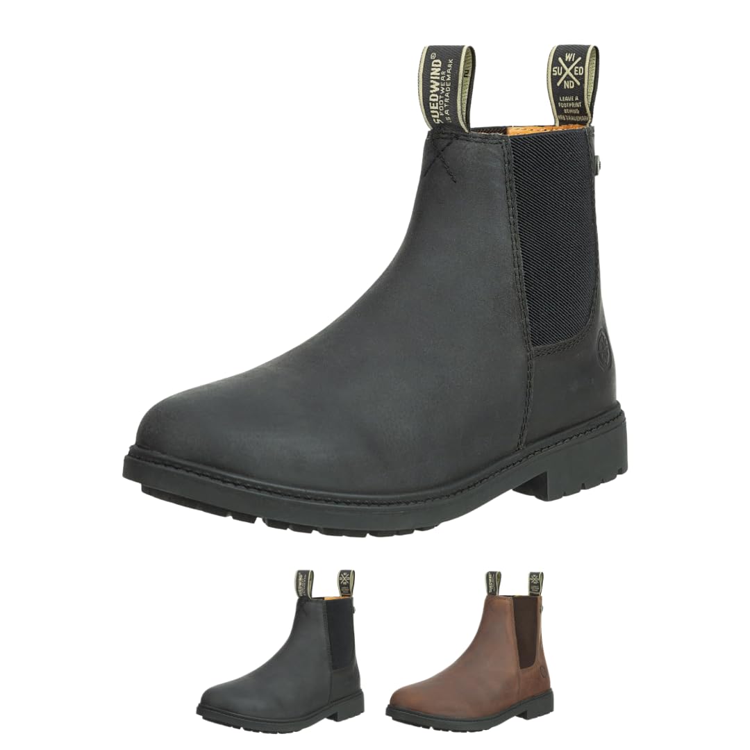 SUEDWIND FOOTWEAR Reitstiefeletten für Damen NEW WORK ECO – Chelsea Boots aus Leder – Reit- & Freizeit-Stiefelette m. Ortholite-Innensohle, TRX-Sohle & Micro-Dry-Futter – 2 Farben – Gr.35-46
