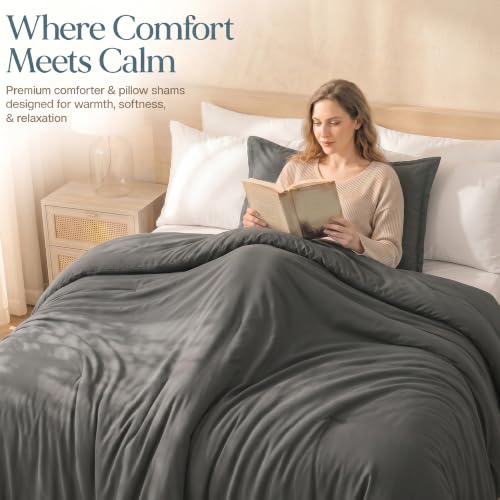 Image of Utopia Bedding 2 Pc Twin Comforter Set, All Season Bedding, Grey
