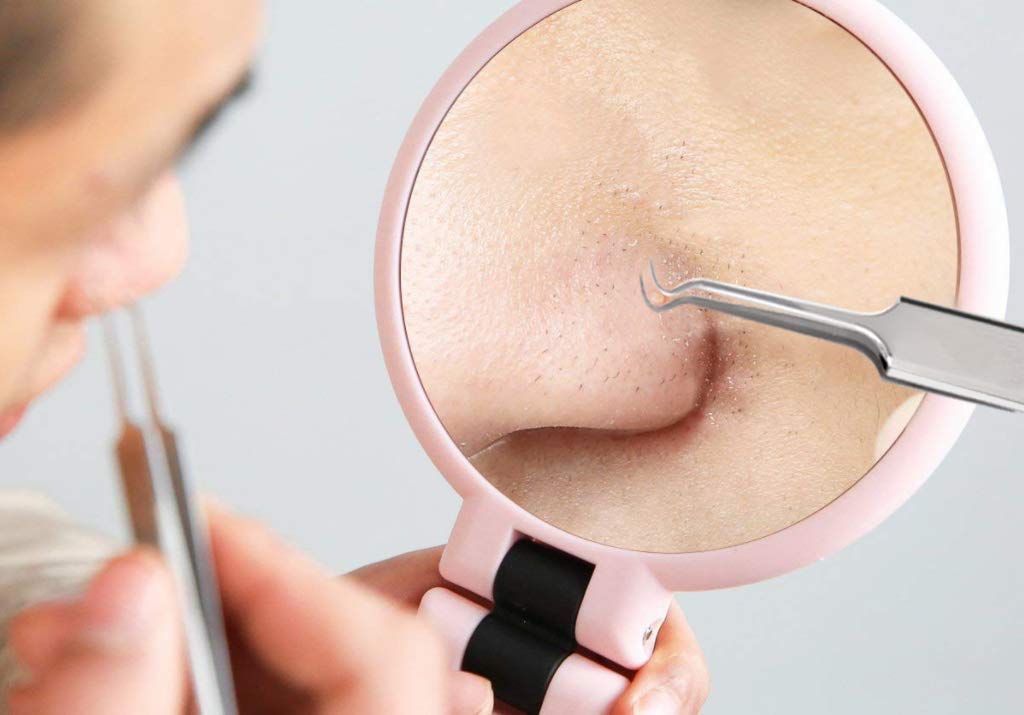 Frее Shірріng 🛒 JPNK 6 PCS Blackhead Remover Comedones Extractor Acne Removal Kit for Blemish, Whitehead Popping, Zit Removing for Nose Face Tools with a Leather bag(Silver)