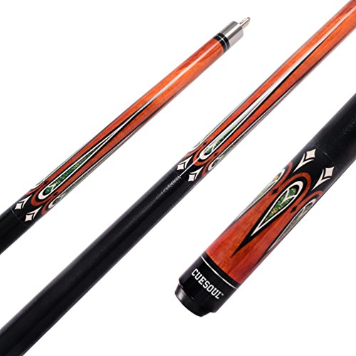 Cuesoul Set Of House Bar Pool Cue Sticks Combo - 2 Cue Sticks Packed In 2X2 Hard Pool Cue Case E203 #TOP1