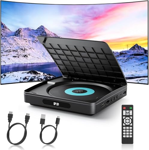 WOLFANG DVD-Player für Fernseher mit HDMI, Full HD Multi Region, Fernbedienung und Typ-C-Kabel, CD-Player für Heim-Stereoanlage, USB-Anschluss (Nicht Blu-ray) WOLFANG DVD-Player für Fernseher mit HDMI, Full HD Multi Region, Fernbedienung und Typ-C-Kabel, CD-Player für Heim-Stereoanlage, USB-Anschluss (Nicht Blu-ray)
