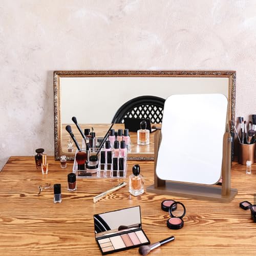 Miroir de table maquillage gris stable pour éviter les reflets flous