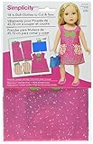 Simplicity Doll Clothes to Cut and Sew x 18in 1 Sheet