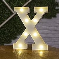 Vista 34 de anso Letras LED del alfabeto, números iluminados, letras de plástico blanco, decoración de pie de la A a la Z 0 ~ 9 (letra R)