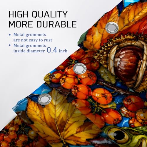 Rideau de douche imperméable avec tapis vert automne 183x183 - 6
