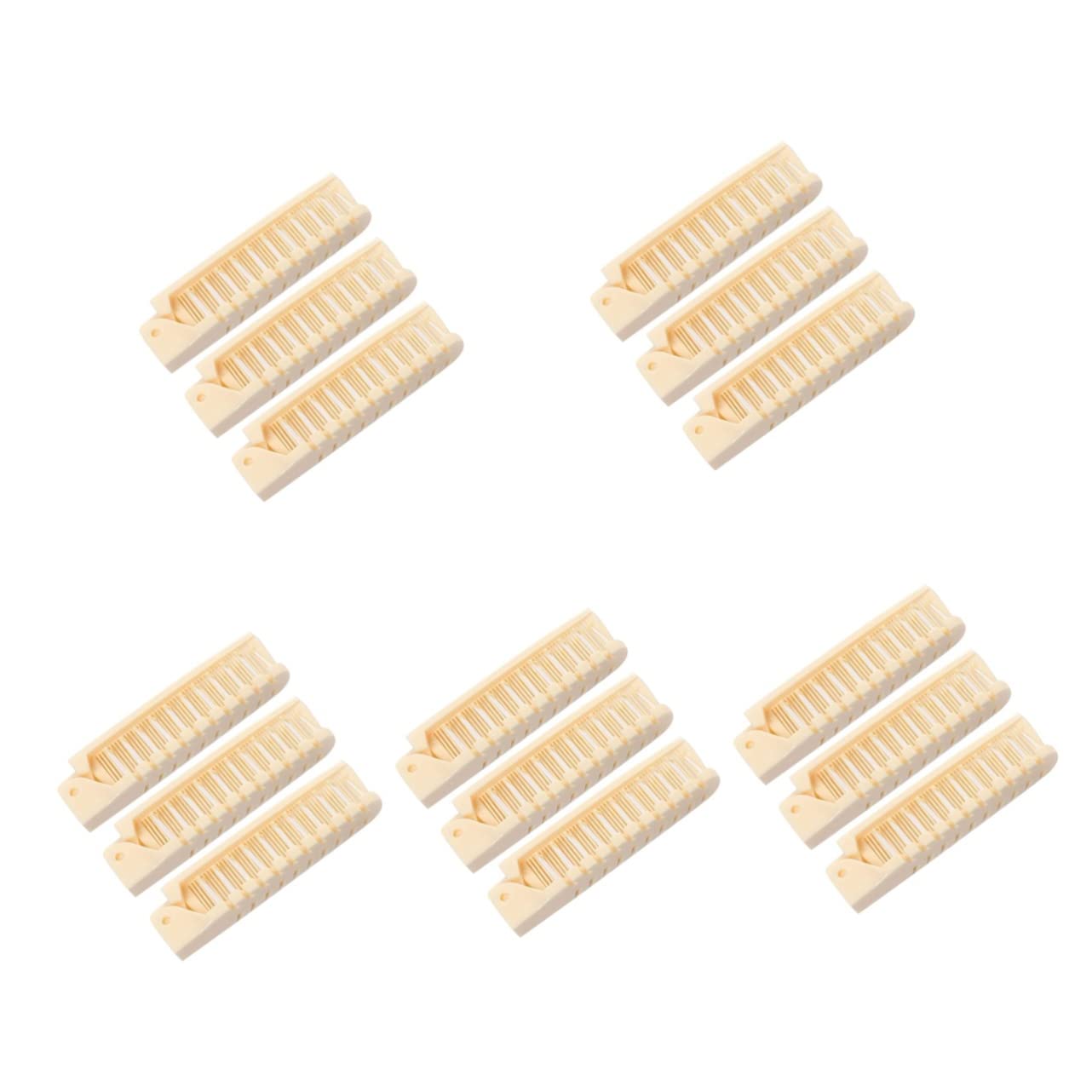 minkissy 15piezas Cepillos De Pelo Plegables Para Viaje Peine Doble Cabeza Compacto y Portátil Para Adultos