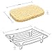 GUUKAR Bar Soap Dish Holder for Shower Bathroom Stainless Steel Rust Proof Self Draining with Beige Soap Saver Pad