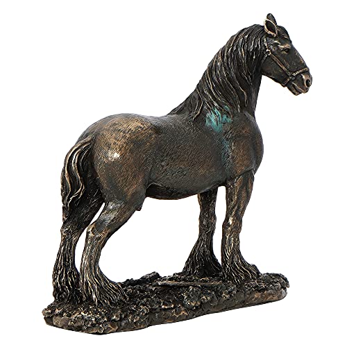 Image of eCraftIndia Bronze Resin Horse Statue Animal Figurine | Horse Showpiece for Home Decor Living Room Bedroom Office | Gift for Diwali Housewarming Birthday Friendship Day