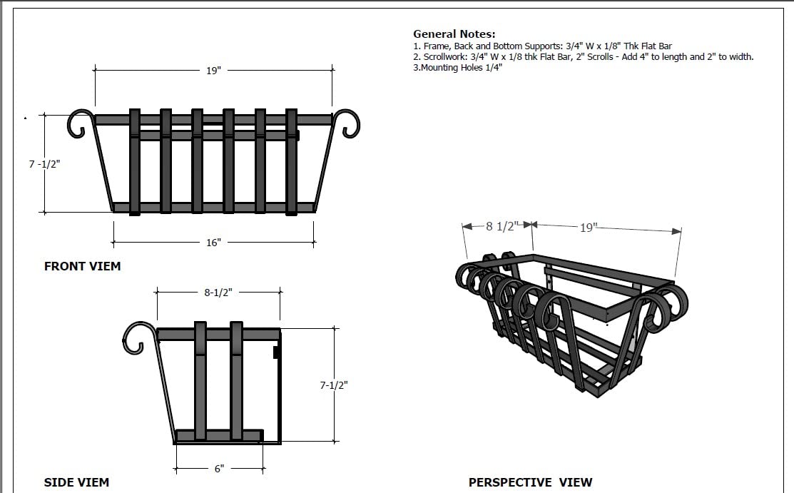 Custom Venetian Decora Window Box Cage 19