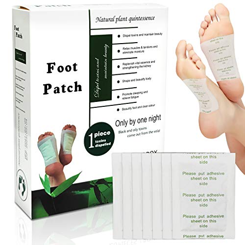 Parches Para Los Pies 24PCS Parches Detox para Pies Parche de Pie 100% Natural Alivia el Dolor y Mejora el Sueño Alivio del Dolor, Eliminan Toxinas Cuerpo Mejoran Sueño (Wormwood) (Changjia)