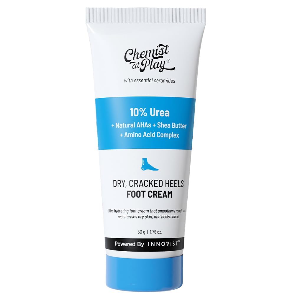 Chemist at Play Foot Cream for Cracked Heels & Diabetic Foot | Up to 24 hours of Moisturization | 10% Urea & Natural AHAs | Nourishment & Hydration | For Dry & Cracked Feet | Lightweight | 50g-image-10