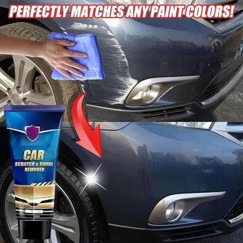 Premium Car Scratch Remover Kit, Scratch and Swirl Remover Solvent Repair Paint Scratches(120ML+Sponge) - Image 3