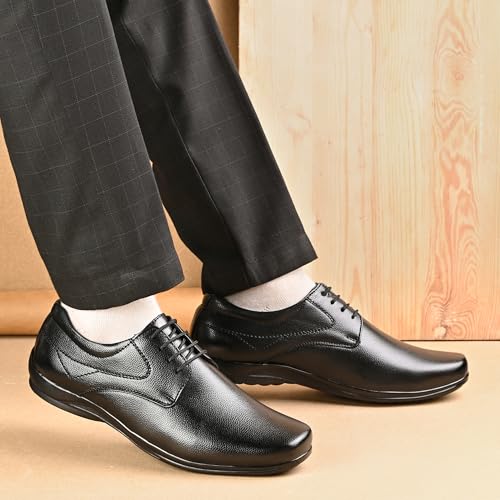 Image of Centrino Formal Shoes for Men | Lightweight Comfortable Office Shoes for Man Stylish | Cushioned Insole Lace-Up Shoes for Men | Durable TPR Sole | Trendy Classic Design Footwear for Men (8117)