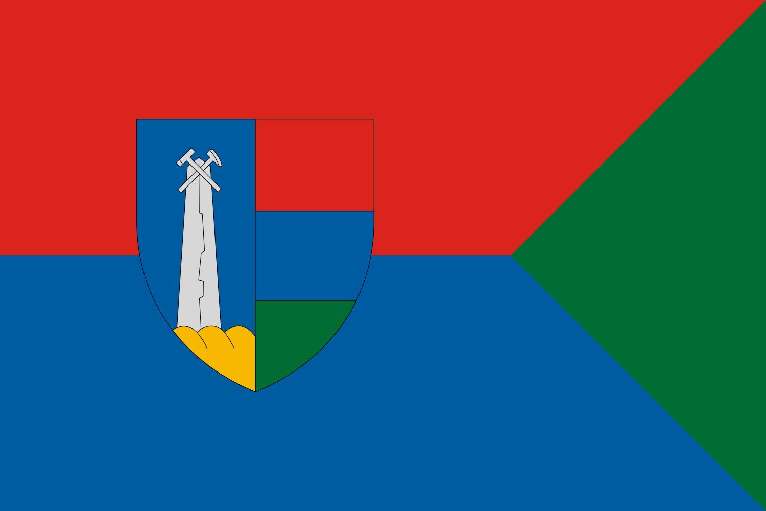 Drapeau Large Uzsa község grand format paysage pour mât extérieur