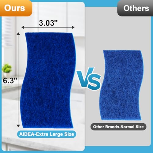 Image of AIDEA XL Scrub Sponges Non-Scratch 12Count, Extra Large Sponges Kitchen, Sponge for Dishes, Cleans Fast Without Scratching Safe for Non-Stick Cookware, Cleaning Power for Kitchen, House