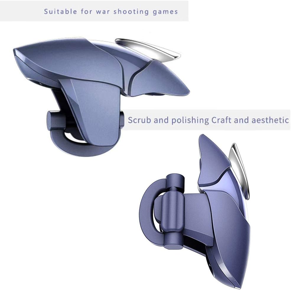 Sara-u 2PCS Metal Mobile Shark Gamepad Joystick Compatible for PUBG Mobile Gaming Trigger Fire Button Aim Key L1 R1 Shooter Controller