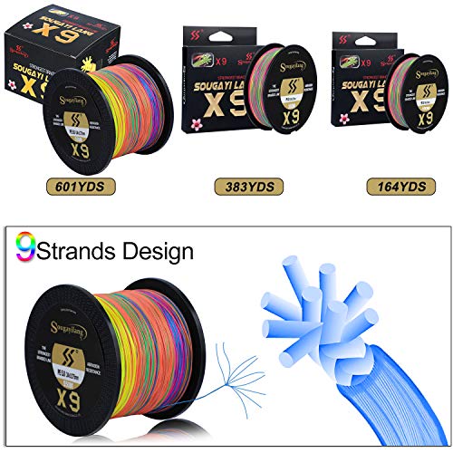 Sougayilang-Geflochtene-Angelschnur-9-Straenge-unglaublich-stark-363-kg-geflochtene-Schnur-abriebfest-PE-Angelschnur-Geflecht
