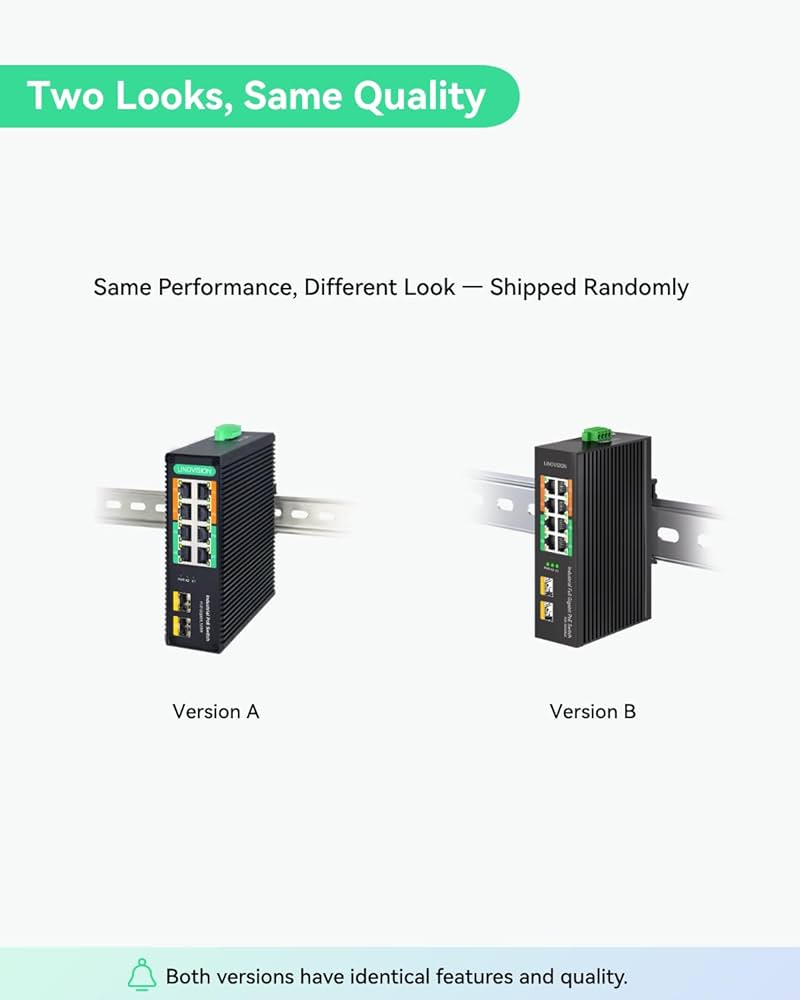 Amazon.co.jp: LINOVISION 産業用8ポートフルギガビットPOE、SFP